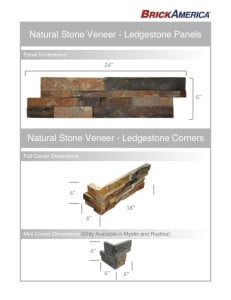 Ledgestone Dimensions