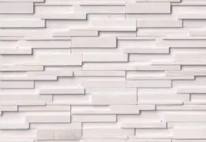 Natural Stone Veneer Ledgestone Glacier White Honed