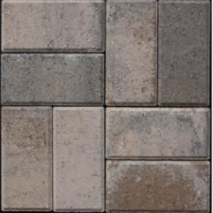 Gem Pavers Coral/White/Charcoal Mix (White Cement)