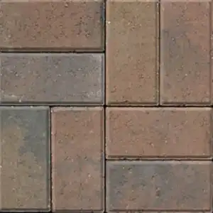 Gem Pavers Dark Orange/Tan/Charcoal Mix (Grey Cement)
