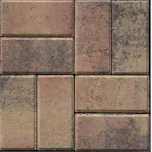 Gem Pavers Orange/Yellow/Chocolate Mix (White Cement)