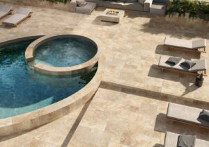 FRONTIER TRAVERTINE CROSS CUT CREAM 24x24 PAVERS