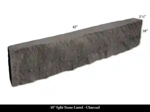 10" Split Stone Lintel - Charcoal