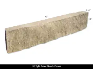 10" Split Stone Lintel - Cream