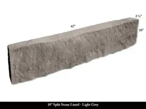 10" Split Stone Lintel - Light Grey