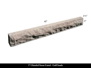 5" Chiseled Stone Lintel - Gulf Sands