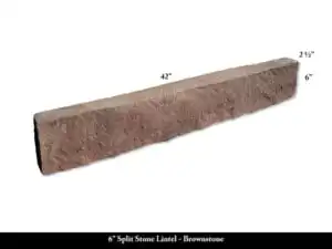6" Split Stone Lintel - Brownstone