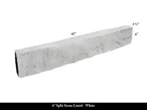 6" Split Stone Lintel - White