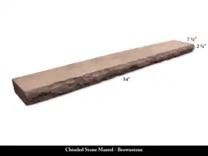 Chiseled Stone Mantel - Brownstone