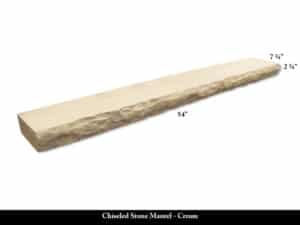 Chiseled Stone Mantel - Cream