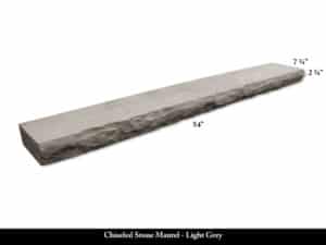 Chiseled Stone Mantel - Light Grey