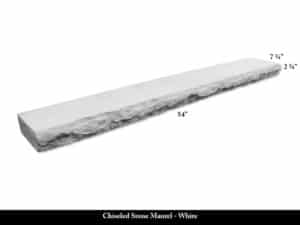 Chiseled Stone Mantel - White