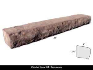 Chiseled Stone Sill - Brownstone