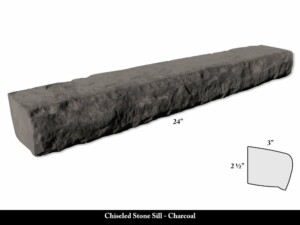 Chiseled Stone Sill - Charcoal