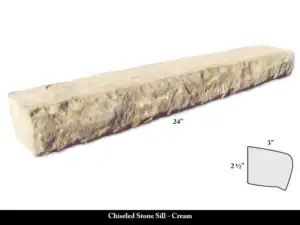 Chiseled Stone Sill - Cream