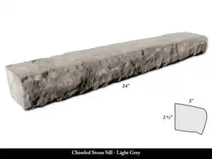 Chiseled Stone Sill - Light Grey