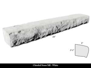 Chiseled Stone Sill - White