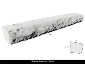 Chiseled Stone Sill - White