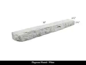 Flagstone Mantel - White